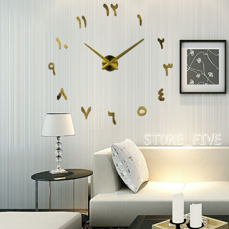 JAM DINDING DIY 3D TEMPEL TEMBOK BESAR ANGKA GIANT