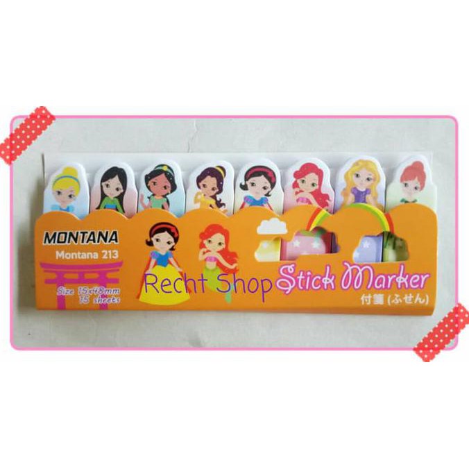 

BEST SELLER pembatas buku kertas / post it / memo stick it karakter princess TERJAMIN