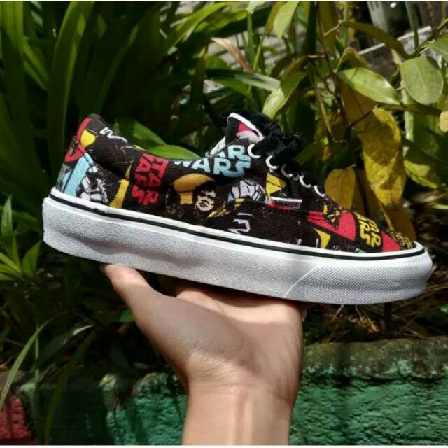 SEPATU43 VANS AUTHENTIC STAR WARS FULL BLACK HITAM COKLAT OLDSKOOL ERA SK8