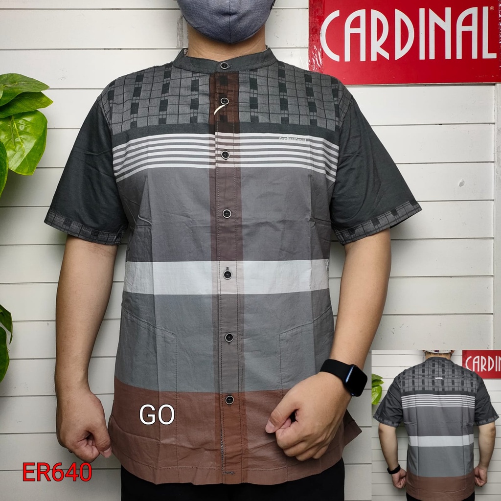 bego TQP CARDINAL KEMEJA KOKO Pria Dewasa Lengan Pendek Pakaian Muslim Distro Original