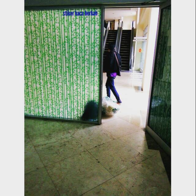 stiker kaca sticker kaca motif bambu jepang tirai bambu