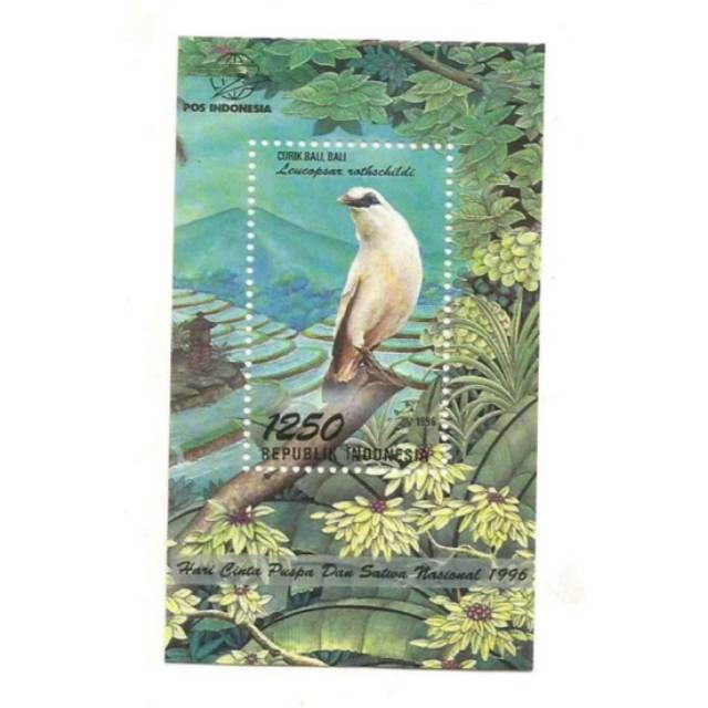 

Prangko souvenir sheet CINTA PUSPA DAN SATWA seri4 tahun 1996 MINT