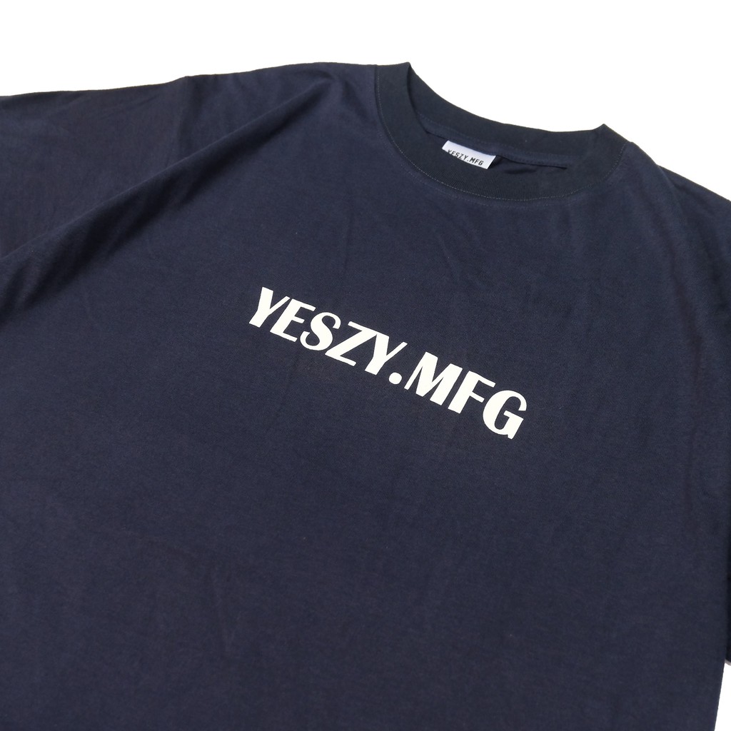 YESZY.MFG Tshirt Navy Britannic F. White