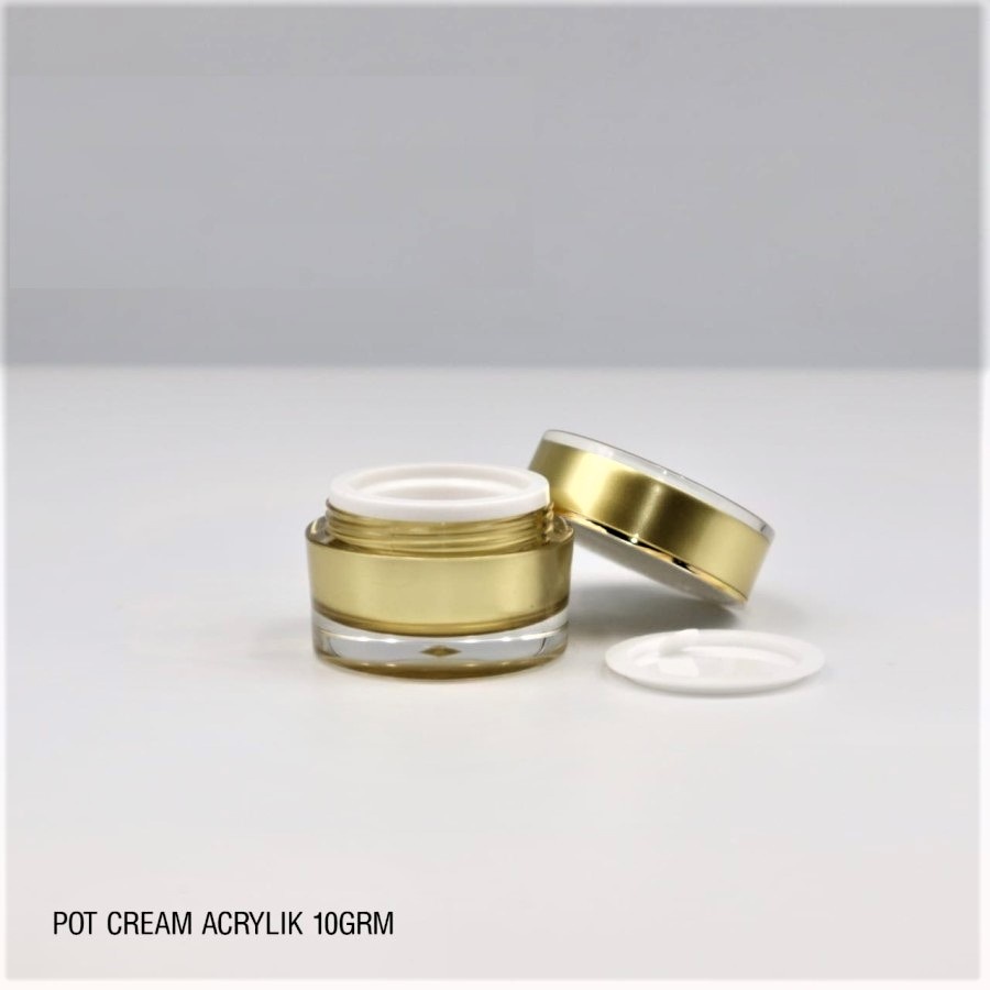 BABEE - POT CREAM ACRYLIC 10GRAM GOLD / POT KRIM GOLD AKRILIK 10 GR / WADAH KOSMETIK