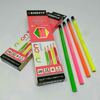 

Pensil 2B Neon Warna Warni Benefit P-6000 per lusin