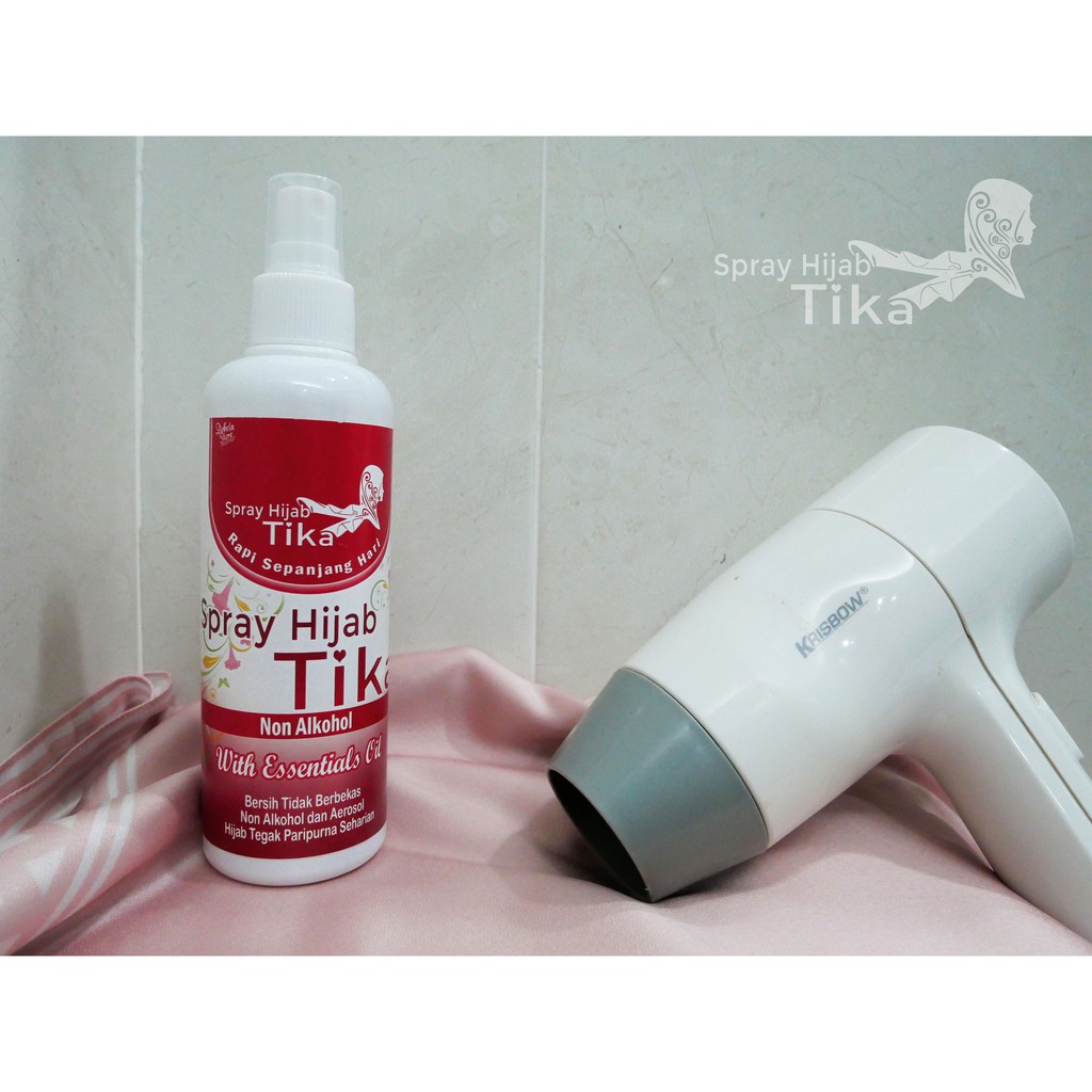 SPRAY HIJAB TIKA ORIGINAL Anti Mleyot dan Letoy Non Alkohol dan Non Aerosol