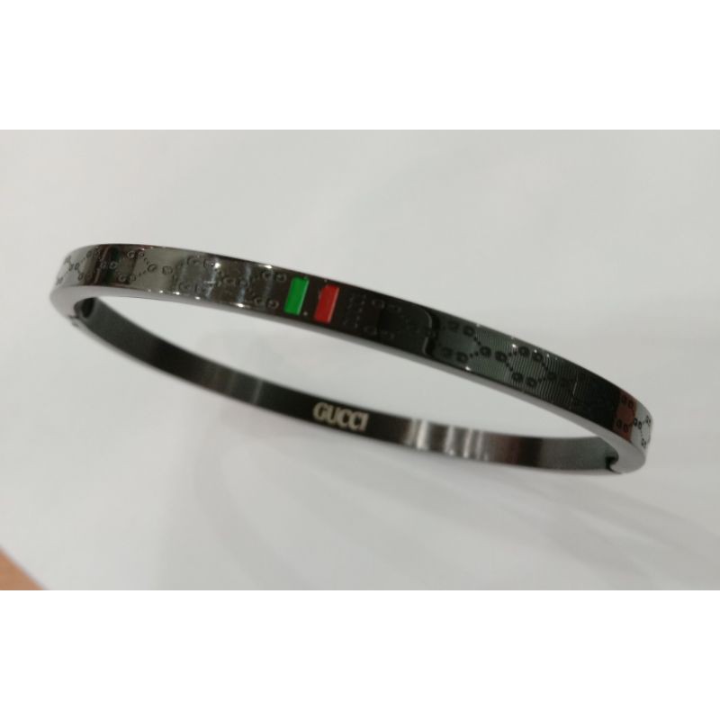 Gelang Gci Hitam Titanium Wanita single stainlessteel