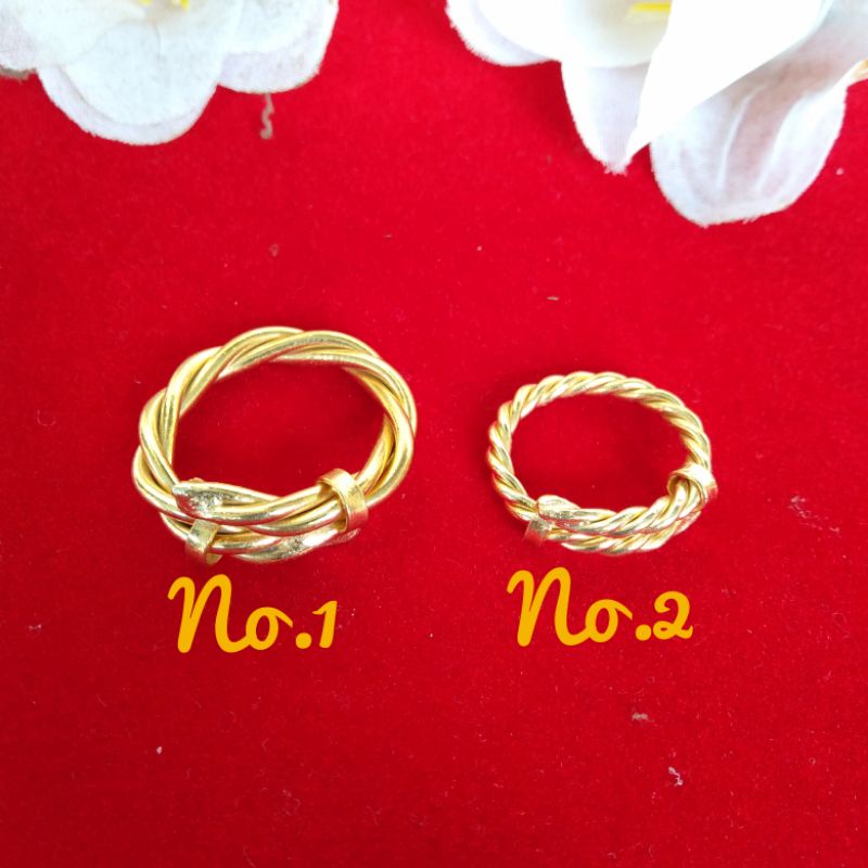 Cincin Wanita Tempahan Cincin putar Lapis Emas