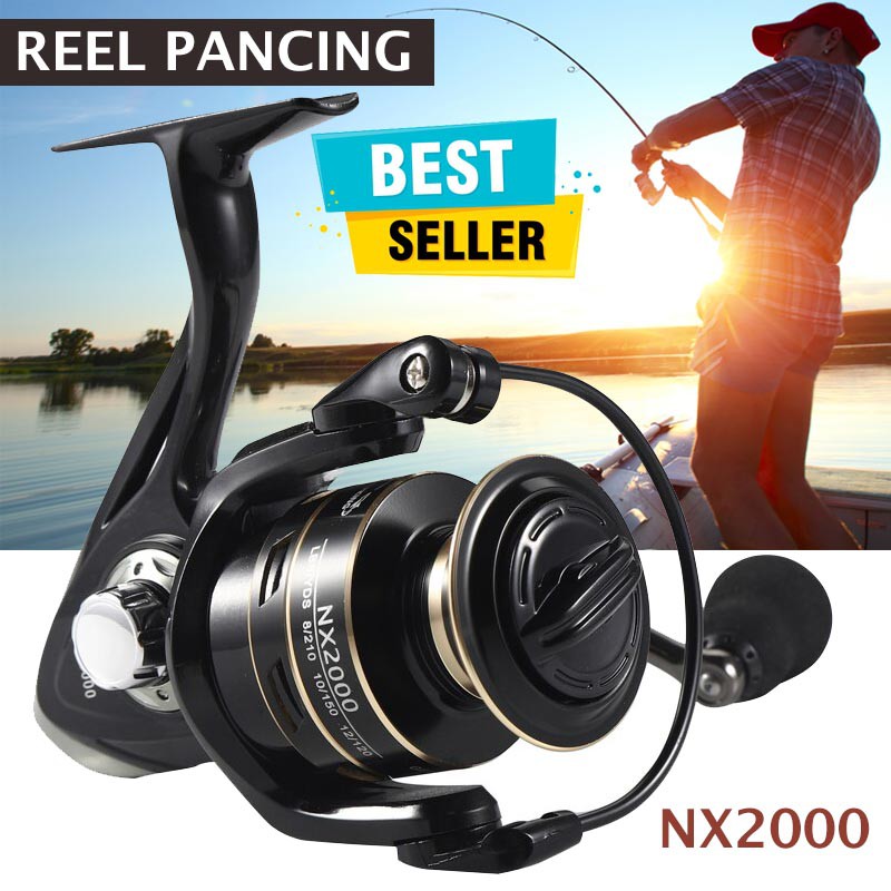 Gulungan Pancing Spinning Fishing Reel NX2000 Metal Besi Rel Ril Rill Katrol Kerekan Pancingan