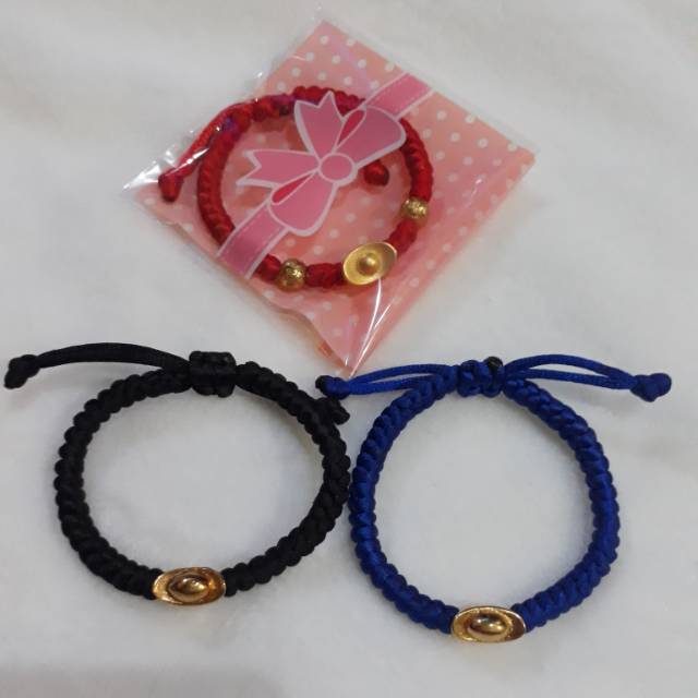gelang tali cina import imitasi emas