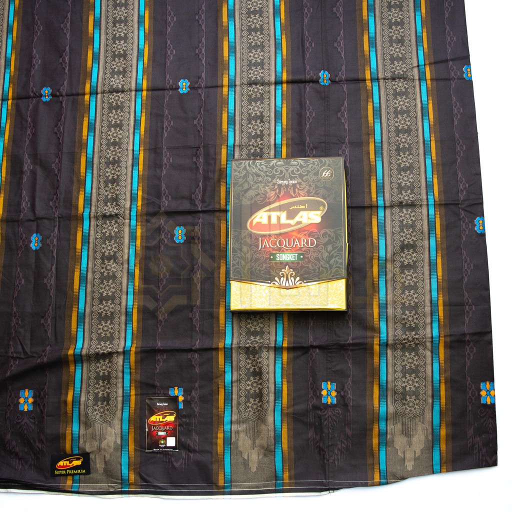Sarung Atlas Jacquard Songket Ungu Tua