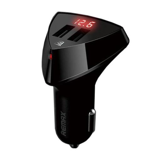 Remax Charger Mobil Aliens Series Car Charger 2 USB 3.4A RCC-208 Black Grab Medan