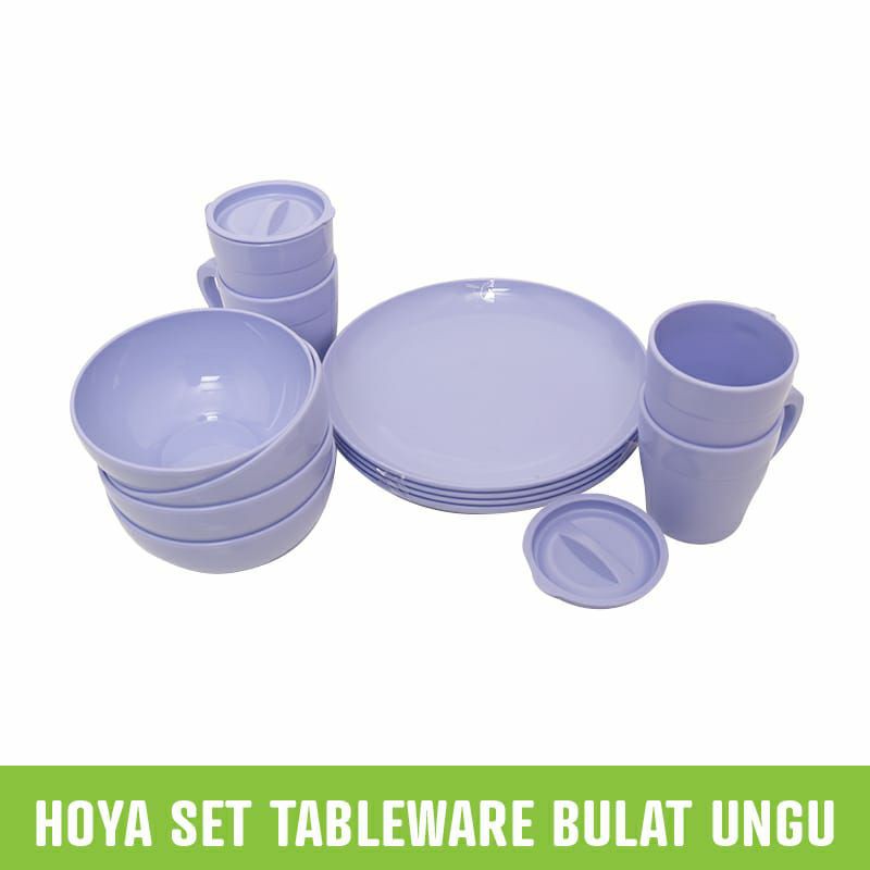 Promo Hoya Tableware Bulat Set Dinner Set Bpa Free Hoyaplast