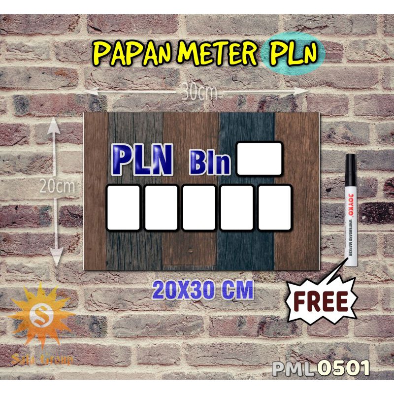 

Safa Papan Meter Listrik PLN PAM motif Unik - Wooden 01