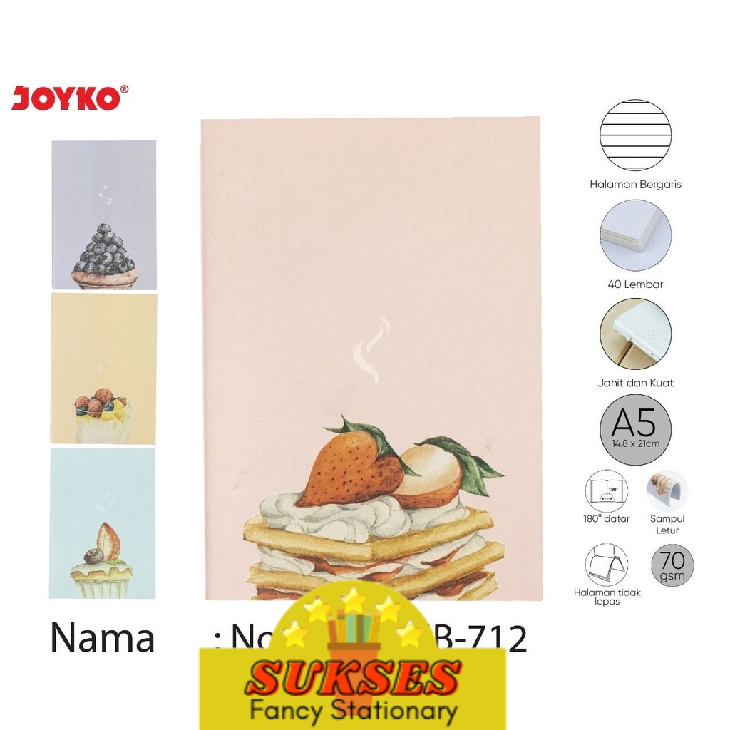 

Buku Tulis Catatan Bergaris Ruled Notebook Joyko Nb-712 A5