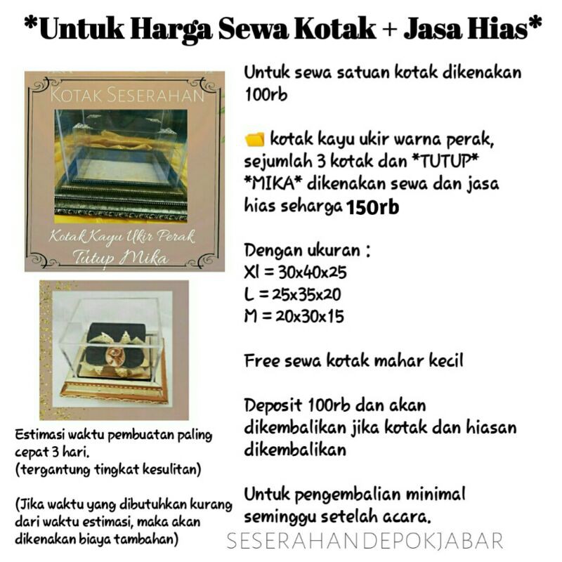 Sewa Kotak Seserahan