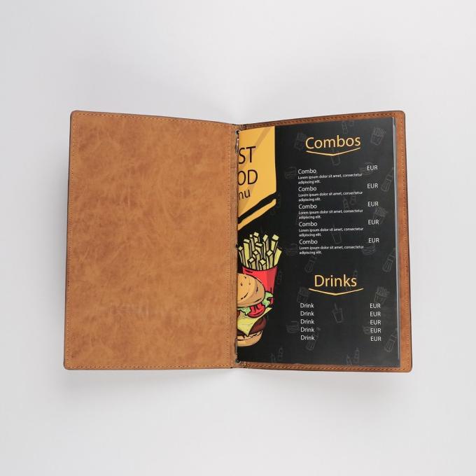 

ANDIENMALL.ID SOFT COVER MENU KULIT IKATAN TALI COKELAT TUA - BUKU MENU