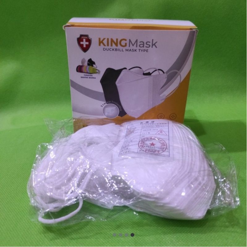 MASKER DUCKBILL KING MASK 3Ply isi 25pcs - putih