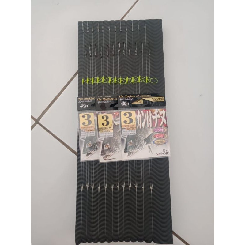 Rangkaian kail cabang 3 mata kail Sasame specialist no 3