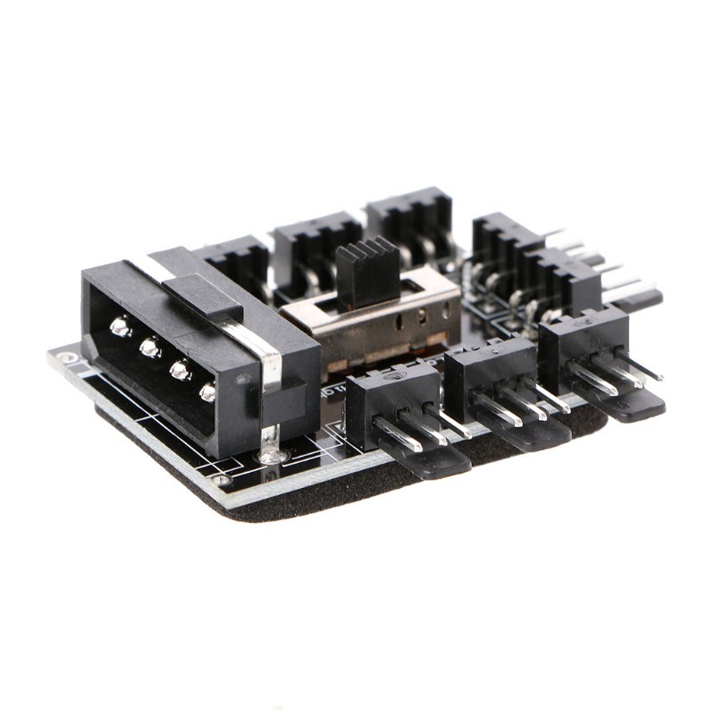 Cre Hub Splitter Ide Molex 1 Ke 8 Arah 3-pin 12v Untuk Kipas Pendingin Pc