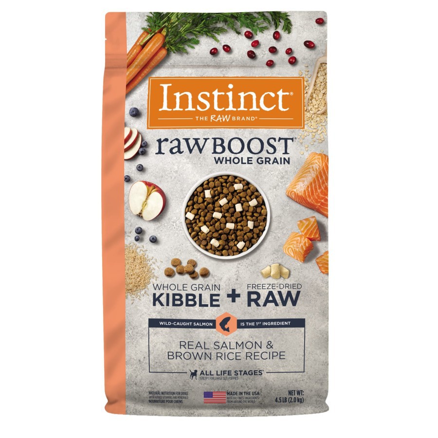 Instinct Dog Food Raw Boost Grain Free Salmon All LIfe Stages 4,5Lb