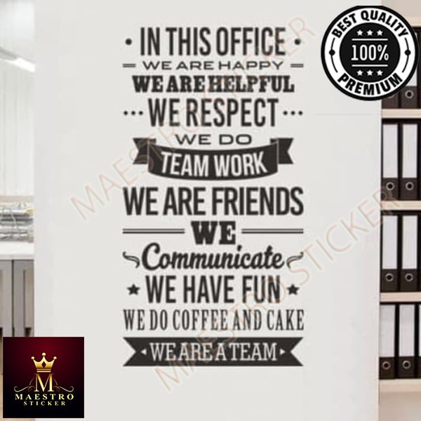

M.STICKER Stiker In This Office Wall Sticker Dingding Rumah Kantor