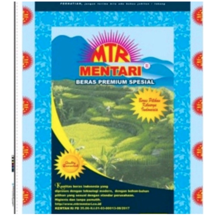 

Beras Merek Mentari Biru Berat 10 kg