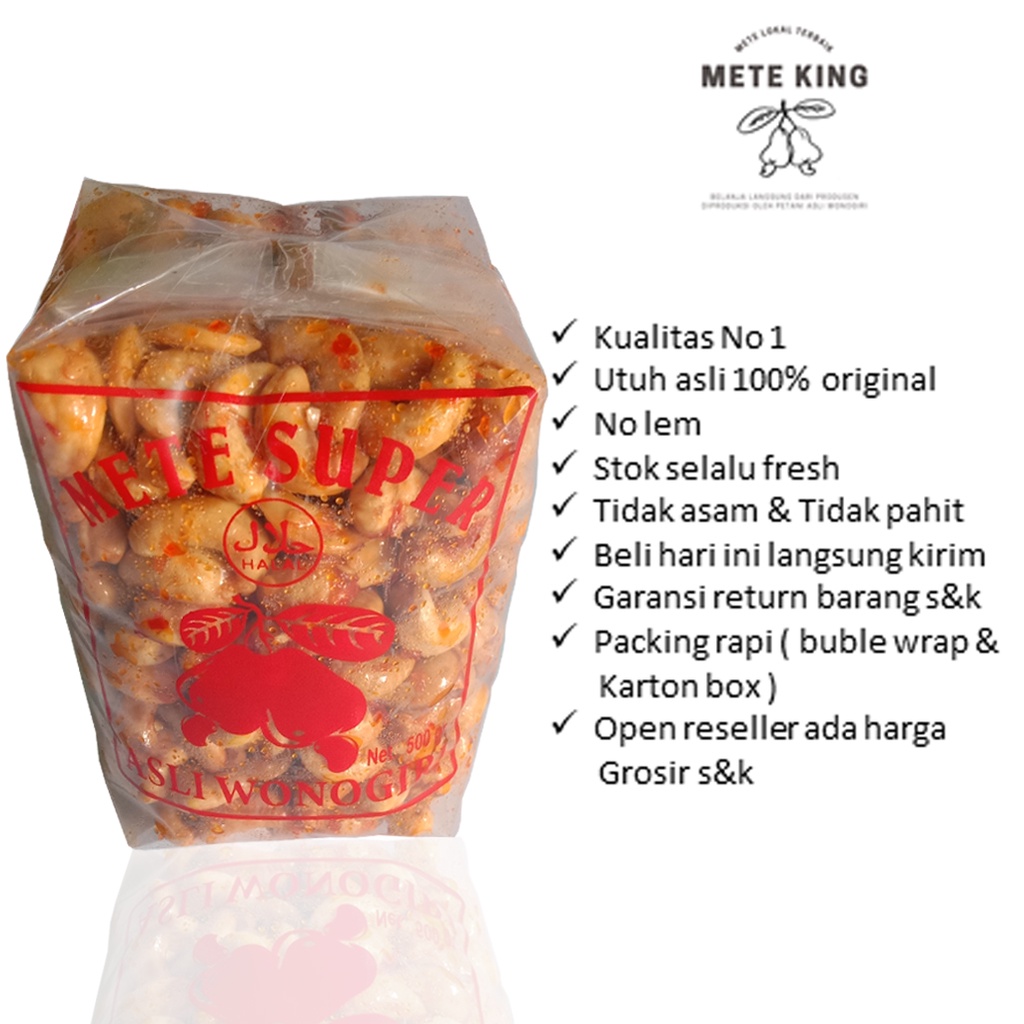 

Kacang mede pedas manis asin oven 500gram mete roasted panggang bawang mente mateng rasa gurih original mette bakar super jumbo camilan diet makanan ringan terlaris sehat murah wonogiri snack utuh menir belah menir 500g alm