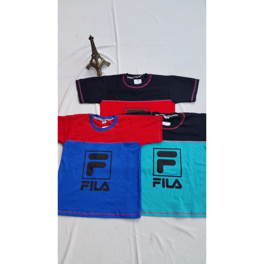 Kaos Kombinasi Anak Motif Murah Usia Tahun Size S M L Xl Merah Hijau Biru Shopee Indonesia