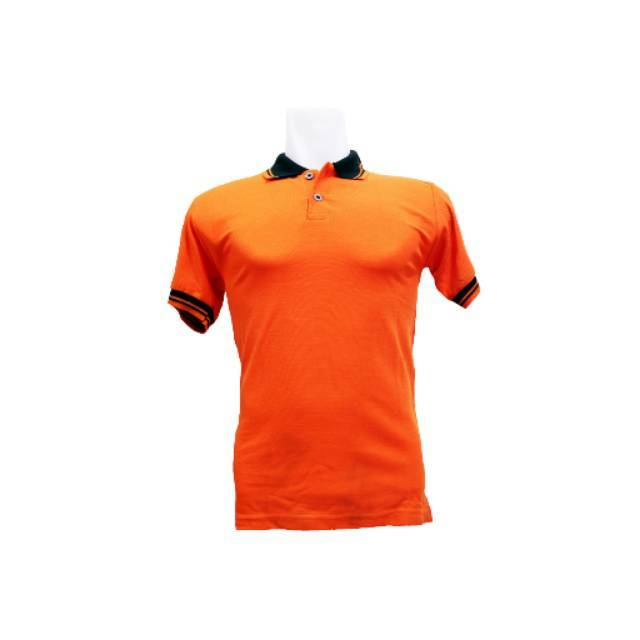 YB POLO  SHIRT KAOS  KERAH ORANGE  ORANYE OREN BAJU  PRIA 