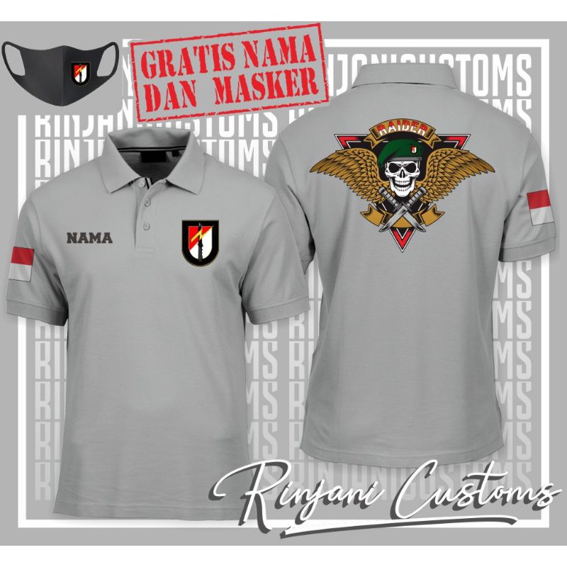 KAOS POLO RAIDER TERBARU-BAJU KERAH RAIDER-KAOS KERAH RAIDER GRATIS NAMA