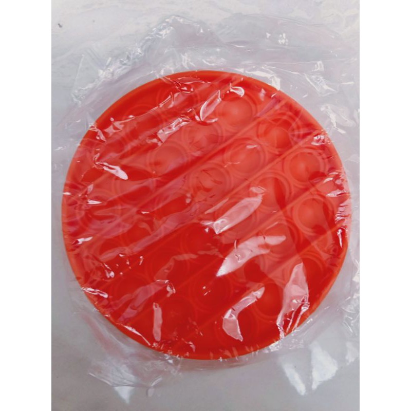 MAINAN ANAK VIRALL FIDGET PUSH /POP IT PELANGI RAINBOW MOTIF LUCU MURAH MERIAH-Bulat 1 warna