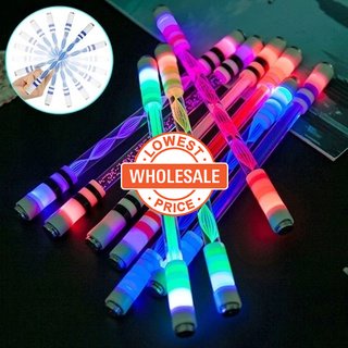 Mainan Fidget Spinner Bahan Plastik Anti slip Dengan Lampu LED Untuk Pelajar