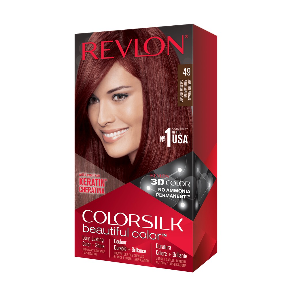  Revlon  Colorsilk Hair Color Cat  Rambut  Auburn Brown  049 