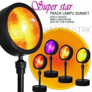 Lampu Sunset DC 5V DAN AC220V Lampu Fill Proyektor Lampu Tidur Led Motif Matahari Terbenam Warna Pelangi Sunset Red