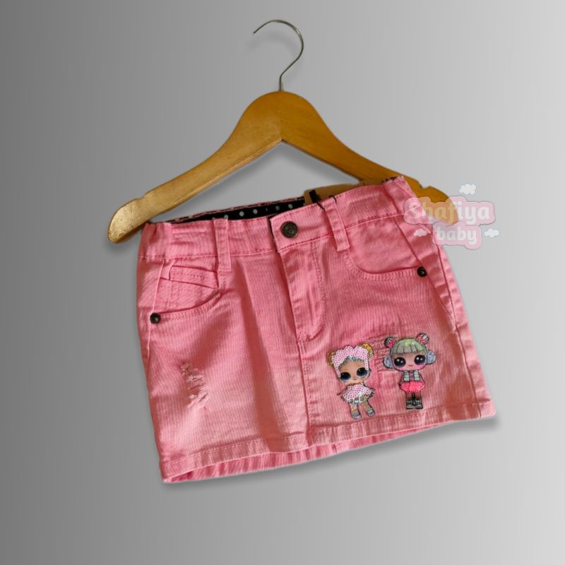 Rok Mini Anak Loli Pink Size 2y-3y