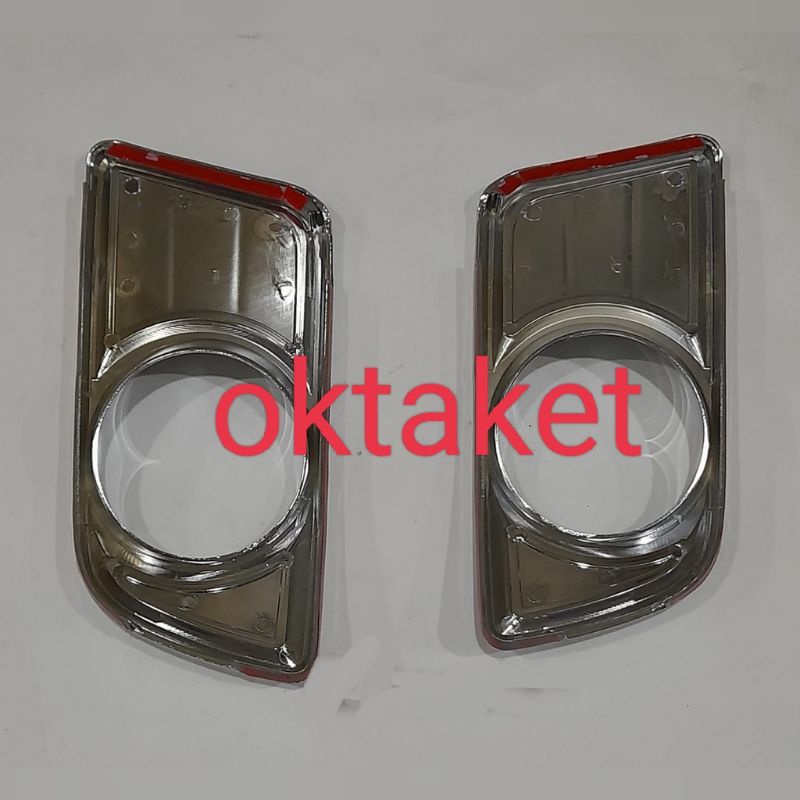 cover ring foglamp Rush Terios lama 2008 2009 2011 Chrome kombinasi Hitam