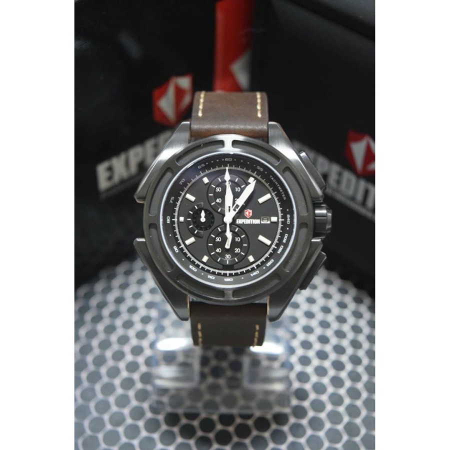 JAM TANGAN PRIA EXPEDITION E 6712 LEATHER ORIGINAL GARANSI RESMI 1 TAHUN