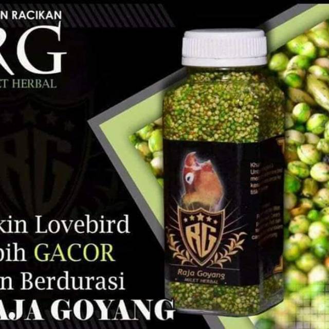 Raja goyang RG pakan lovebird gacor berdurasi