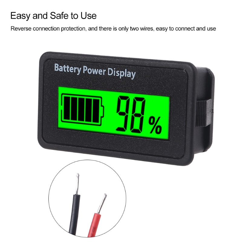 Mary Voltmeter Tester Kapasitas Baterai Digital Dengan Monitor Level Persentage