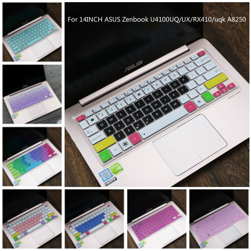 Casing Silikon Pelindung Keyboard Untuk Asus Zenbook U4100Uq/Ux/Rx410/Uqk A8250 14 Inch