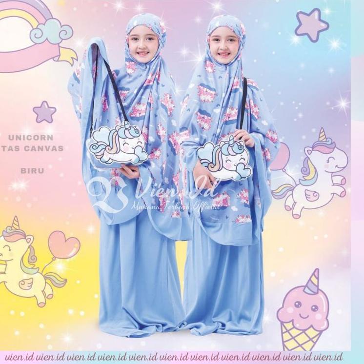 Oke Price.. Vien.id - Mukena anak usia 6 7 8 9 10 tahun katun rayon adem lucu / mukenah anak perempu