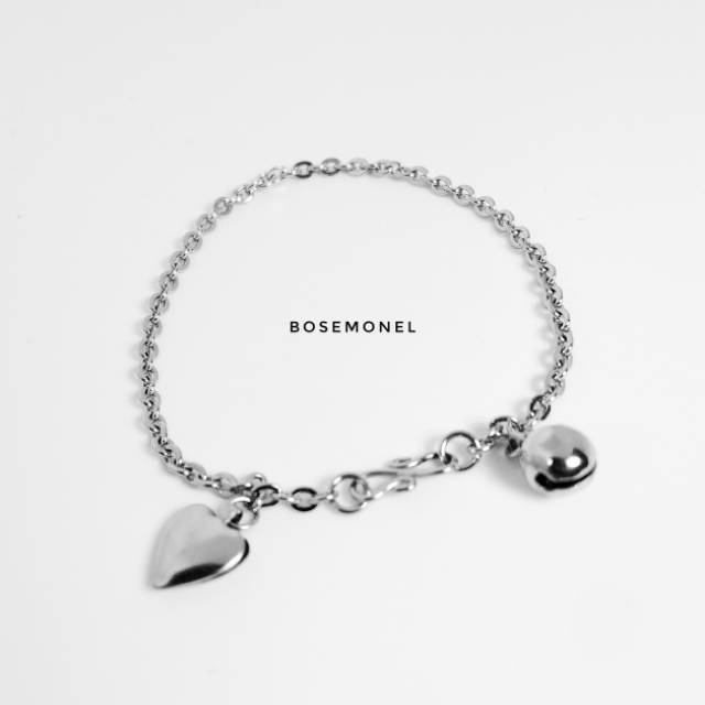 Gelang Tangan, Gelang Kaki Monel Wanita Baby Anak Dewasa Model Kerincing Love