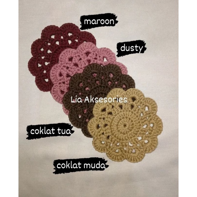 Tatakan/Tatakan gelas/Tatakan gelas murah/Tatakan gelas rajut/Souvenir