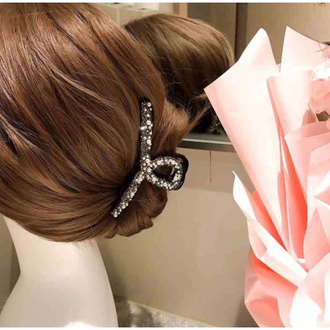 Jepit Rambut Pita Premium/ Jedai Hairclip Berlian Swarovski Boise