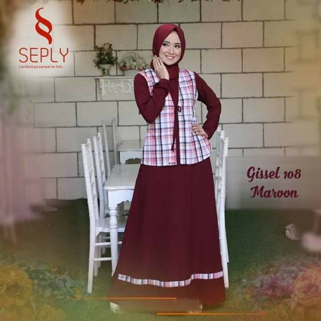 Gamis SEPLY GISSEL 108 Maroon || Seply Ethica
