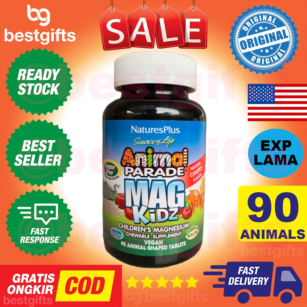 NATURE'S NATURES NATURE PLUS SOURCE OF LIFE SOL ANIMAL PARADE MAG KIDZ CHILDREN MAGNESIUM 90 ANIMALS