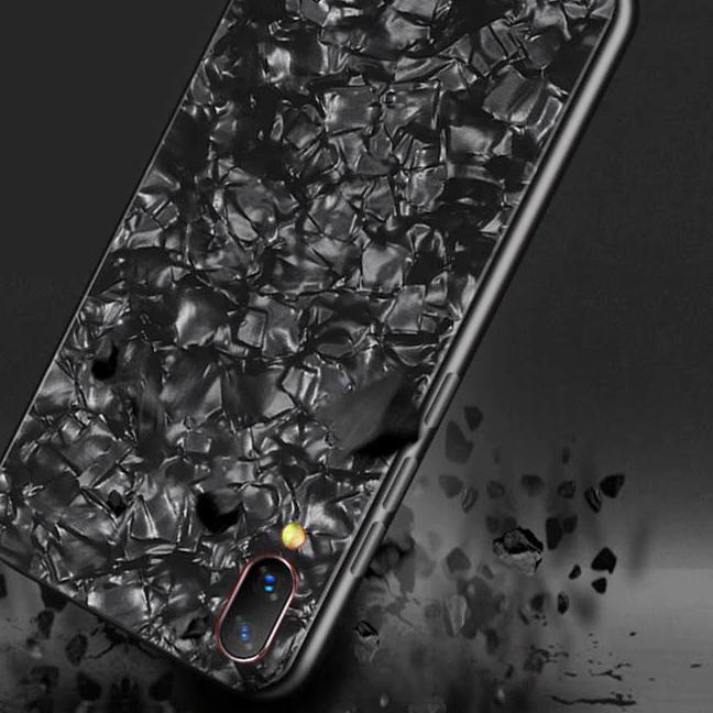 Diskon✔️Tempered Glass Case Vivo V9 V11 V11i  V11 Pro V15 Pro Y12 Y15 Y17 Luxury Diamond Marble|SQ6