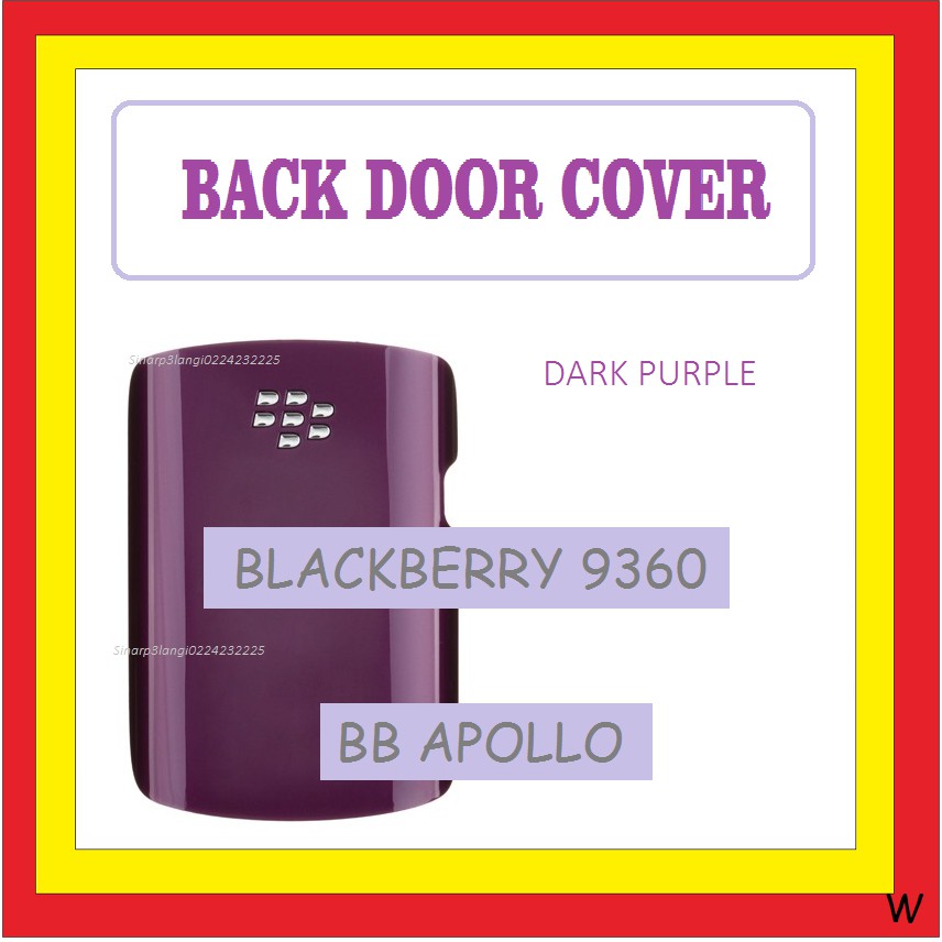 TUTUP BELAKANG BACK COVER CASSING CASING KESING BLACKBERRY BB 9360 APOLLO DARK PURPLE ORI 701533