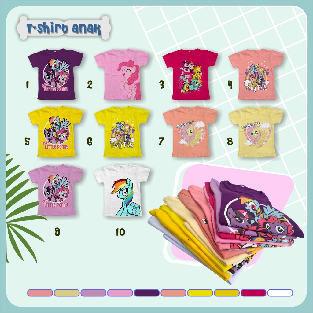 Baju Anak Perempuan / Kaos Anak Perempuan / Kaos Little Pony / Kaos UNICORN / Kaos Anak 1 sampai 5 tahun/ Kaos bayi / Kaos Perempuan